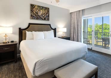 Bedroom in a villa at South Beach Resort