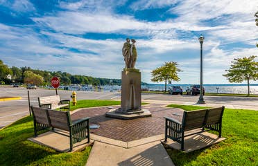 Downtown Lake Geneva by Lake Geneva Resort in Wisconsin.
