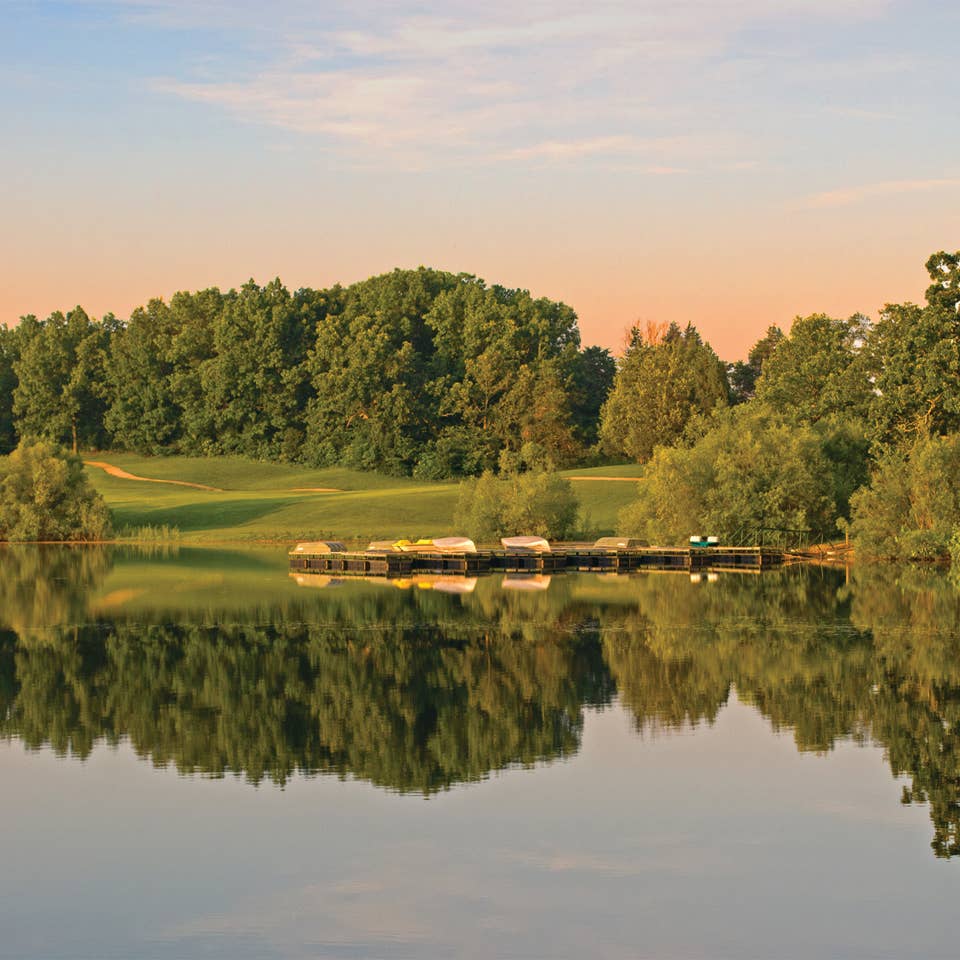Golf course at Timber Creek Resort in De Soto, Missouri.