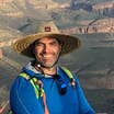 Jeff Gee smiling while hiking at the Grand Canyon.