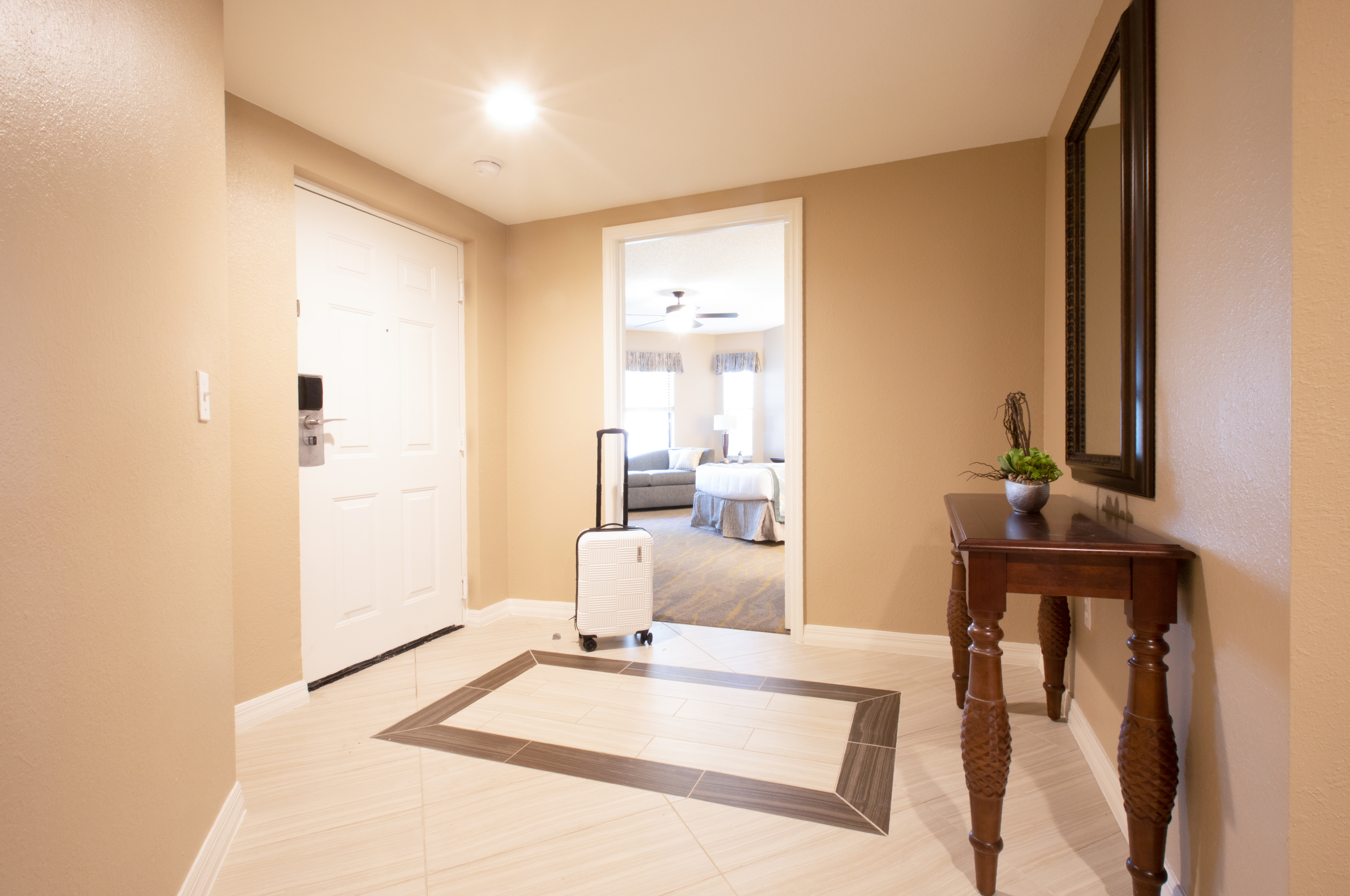 Entrance of three bedroom villa in North Village at Orange Lake Resort near Orlando, Florida