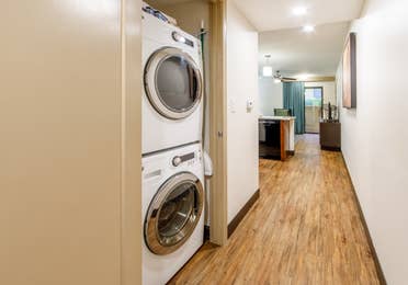 In-unit washer and dryer in a one-bedroom villa at Scottsdale Resort