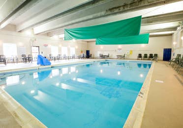 Indoor pool at Oak n' Spruce Resort in South Lee, Massachusetts