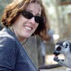 Rona Gindin with a ring tailed lemur.