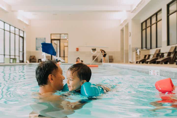 An indoor pool at Williamsburg Resort