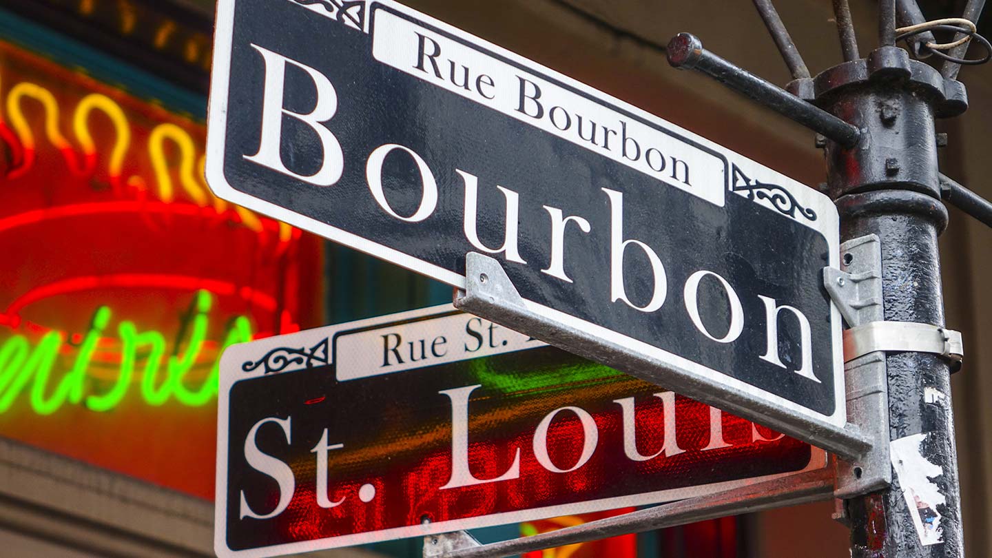 Bourbon Street sign