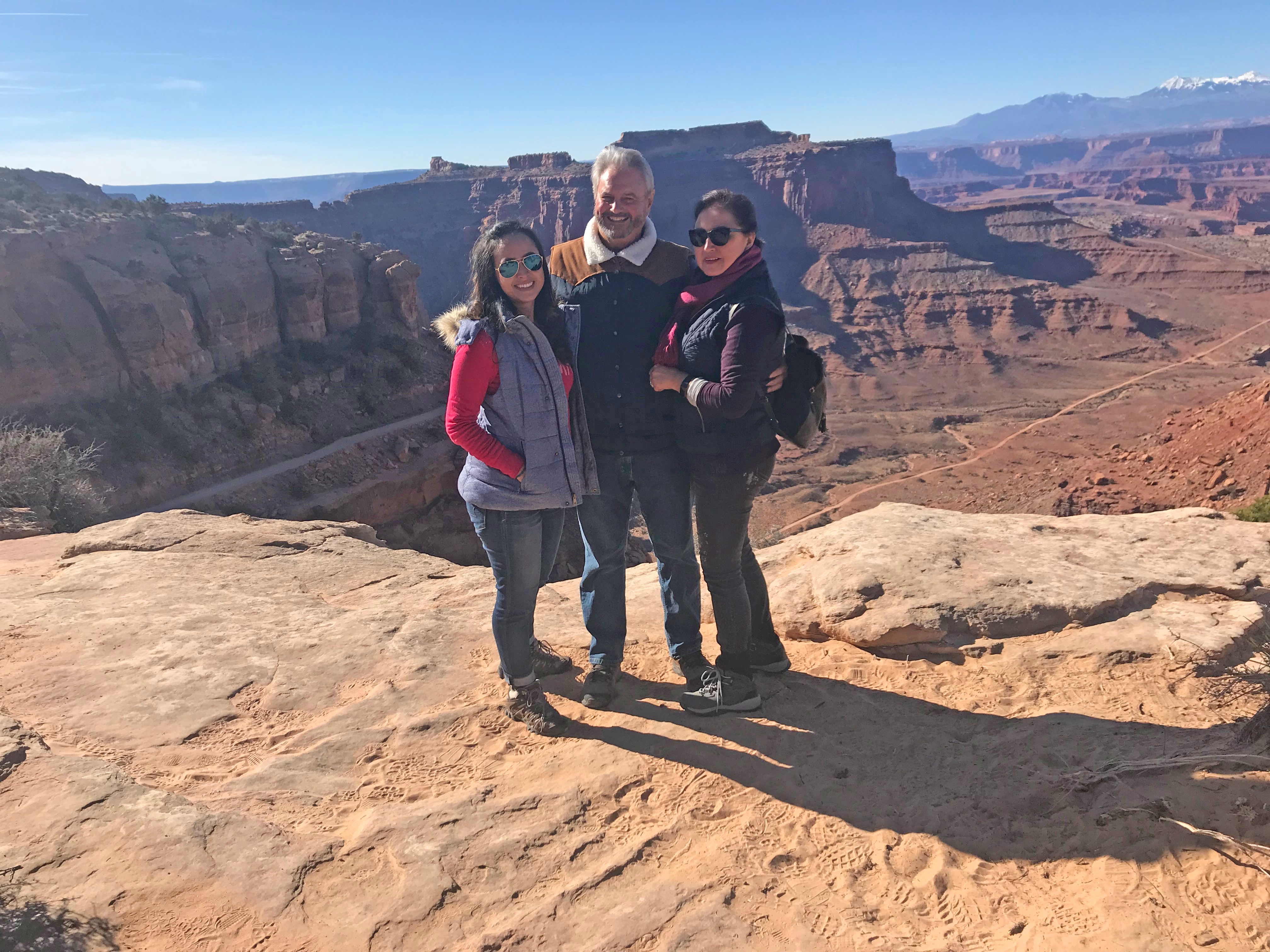Andrea with her family in Zion