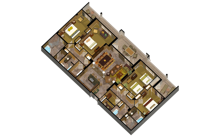 Signature Collection River Island four-bedroom villa floor plan