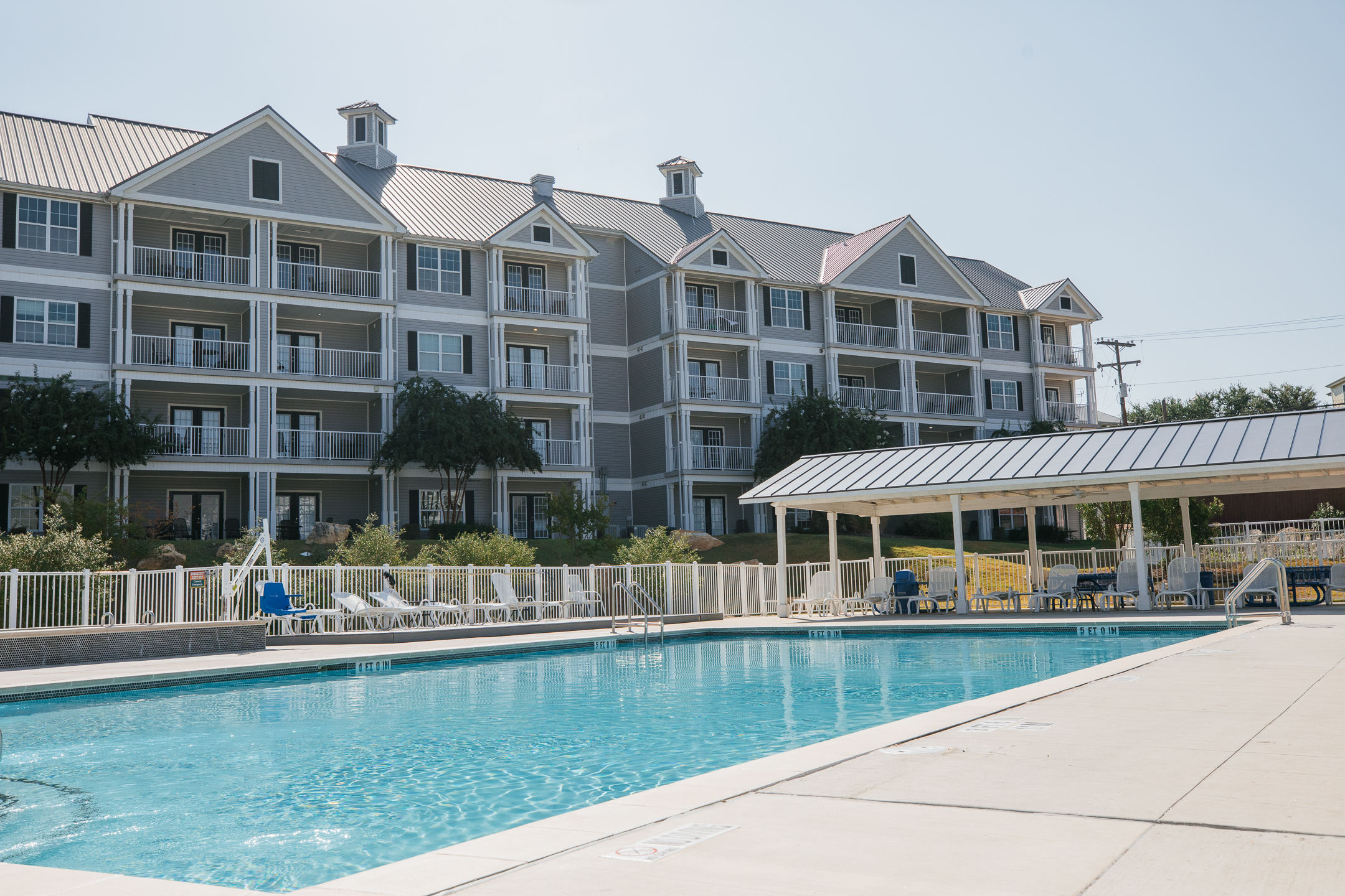 Pool at Hill Country Resort in Canyon Lake, Texas.