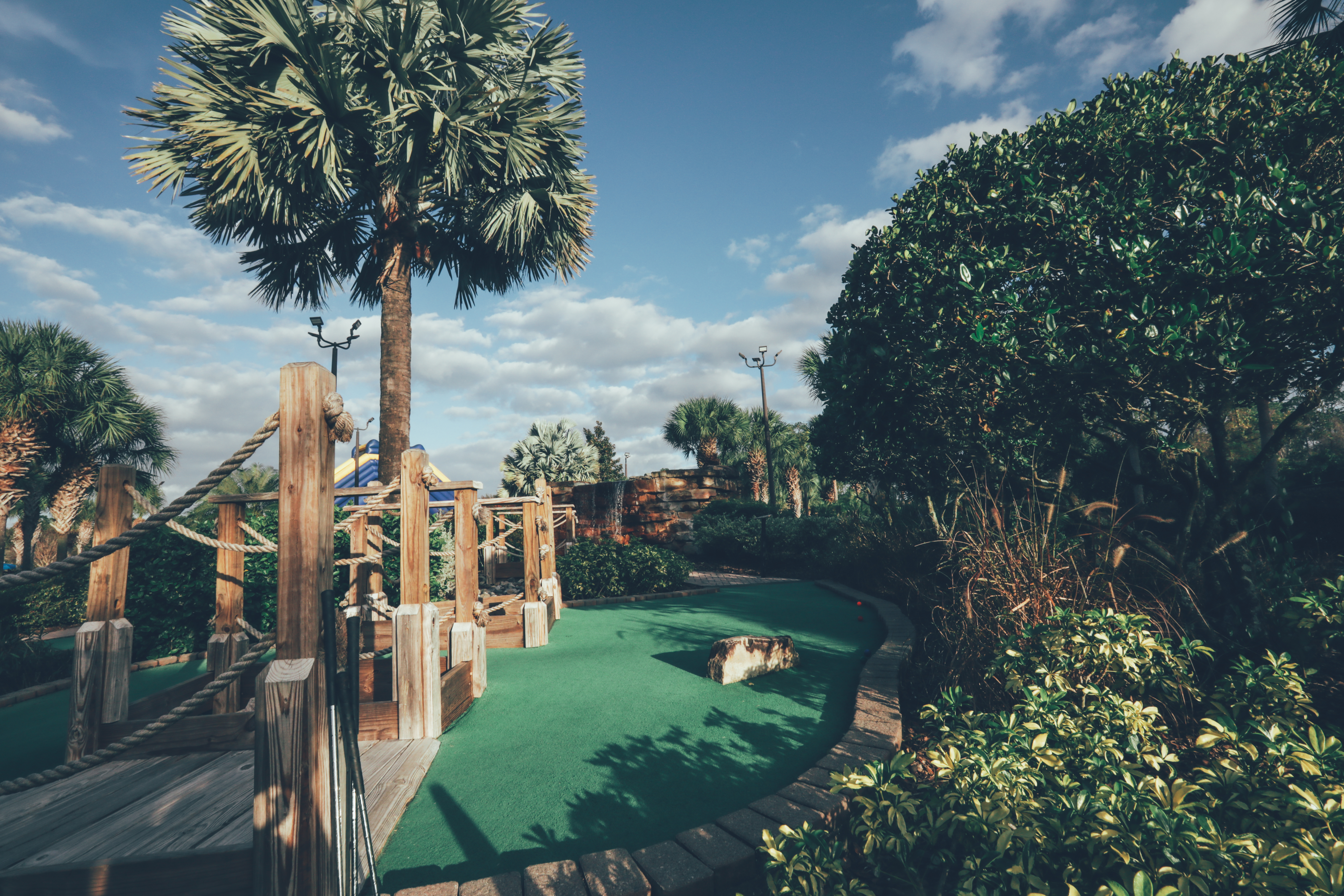 Mini golf course in River Island at Orange Lake Resort near Orlando, Florida.