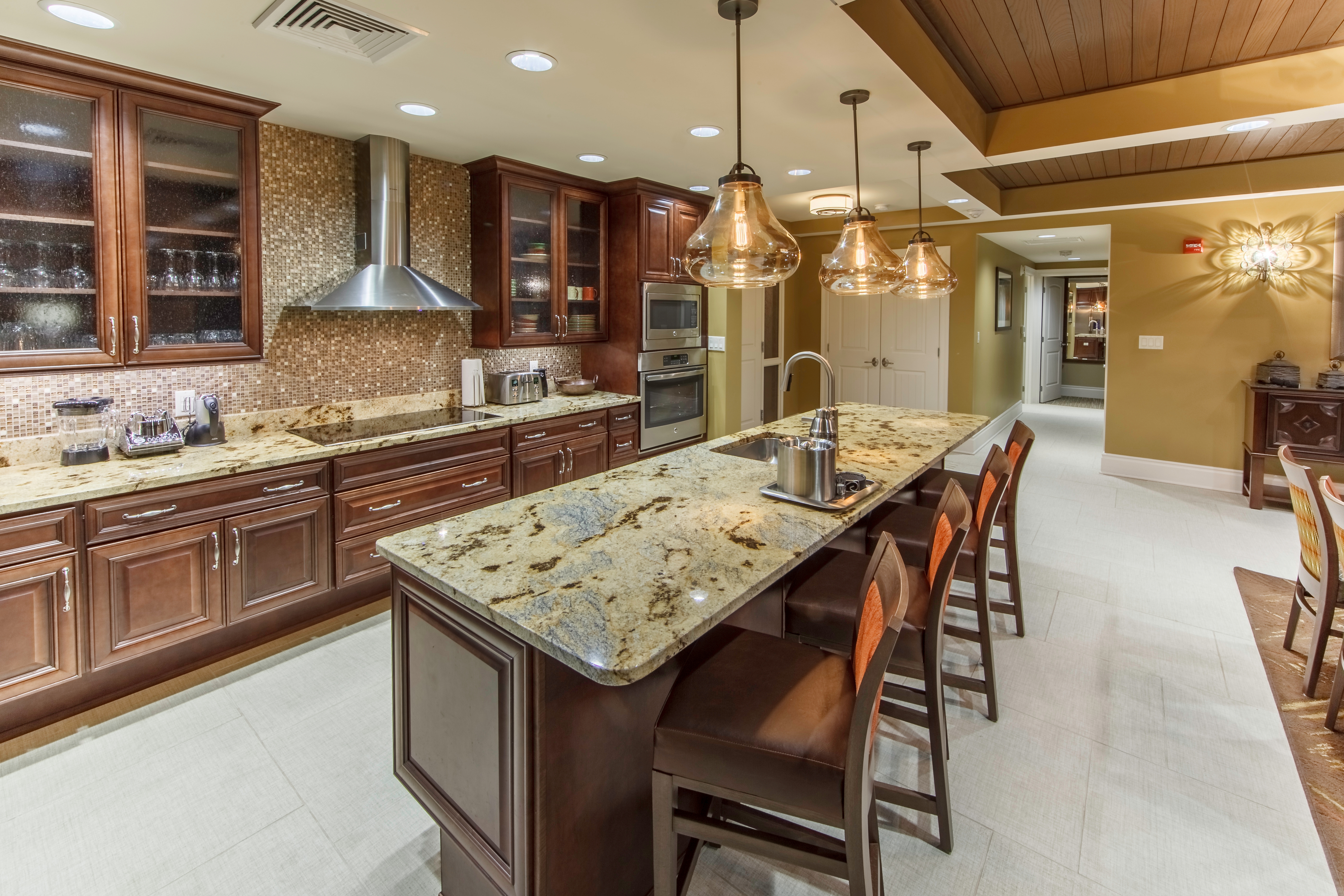 Kitchen in a Signature Collection villa at Smoky Mountain Resort in Gatlinburg, Tennessee.