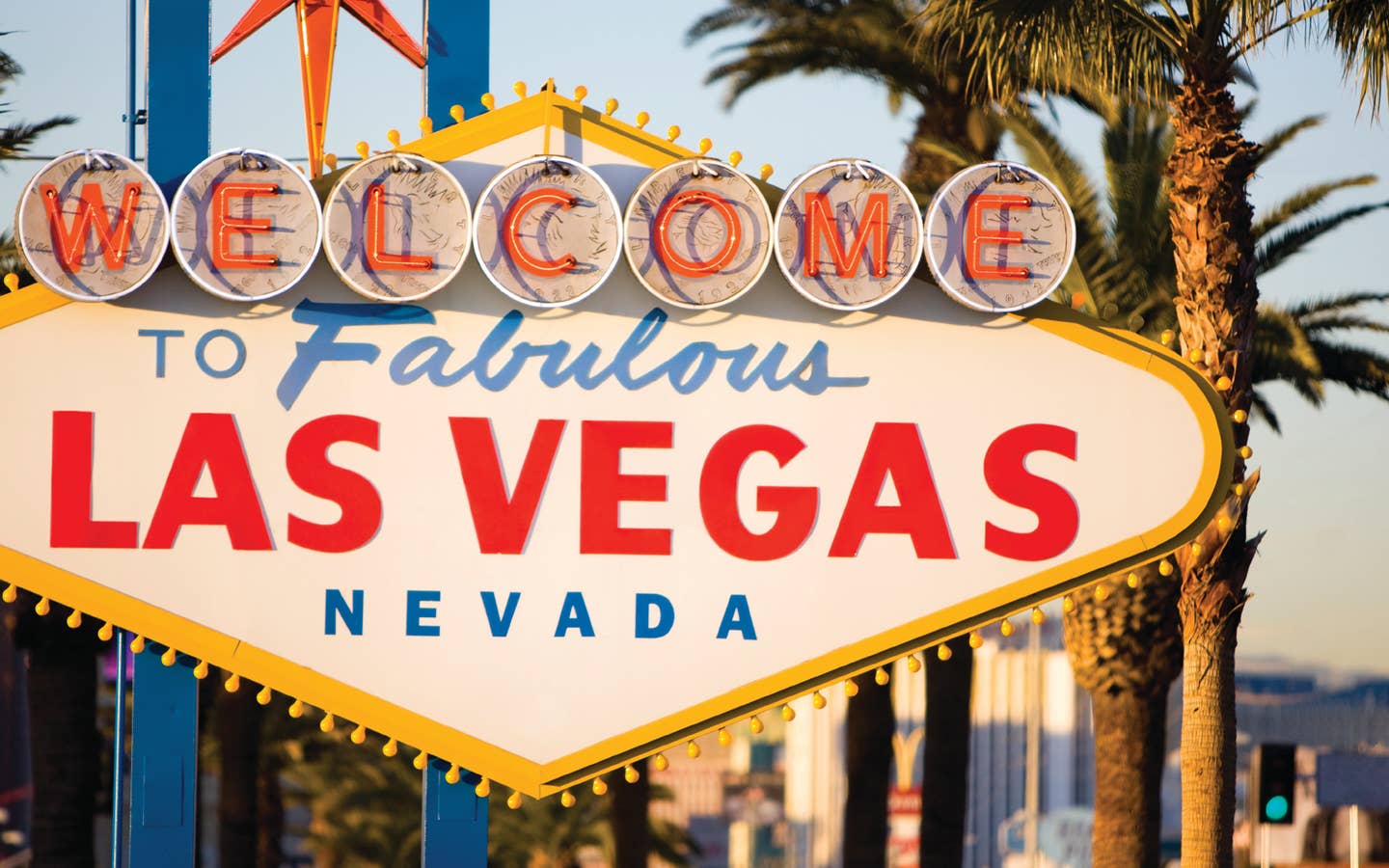 Welcome to Las Vegas sign near Desert Club Resort.