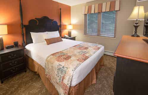 Guest bedroom in a two-bedroom villa at Mount Ascutney Resort in Brownsville, VT