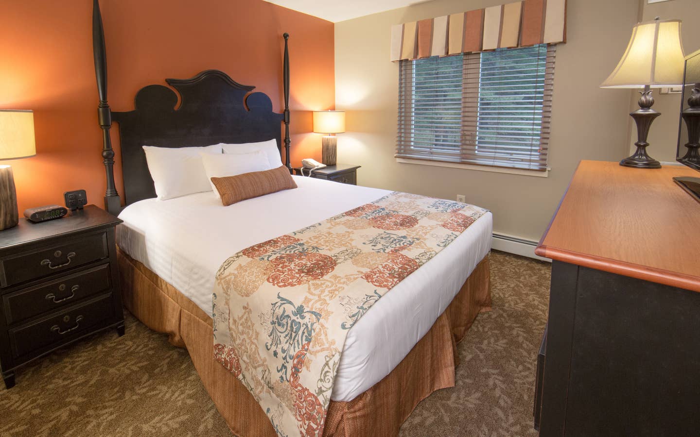 Guest bedroom in a two-bedroom villa at Mount Ascutney Resort in Brownsville, VT