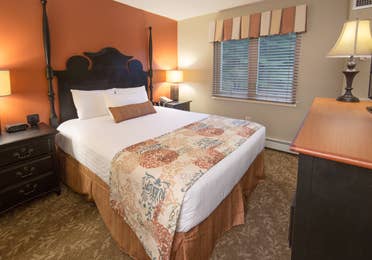 Guest bedroom in a two-bedroom villa at Mount Ascutney Resort in Brownsville, VT