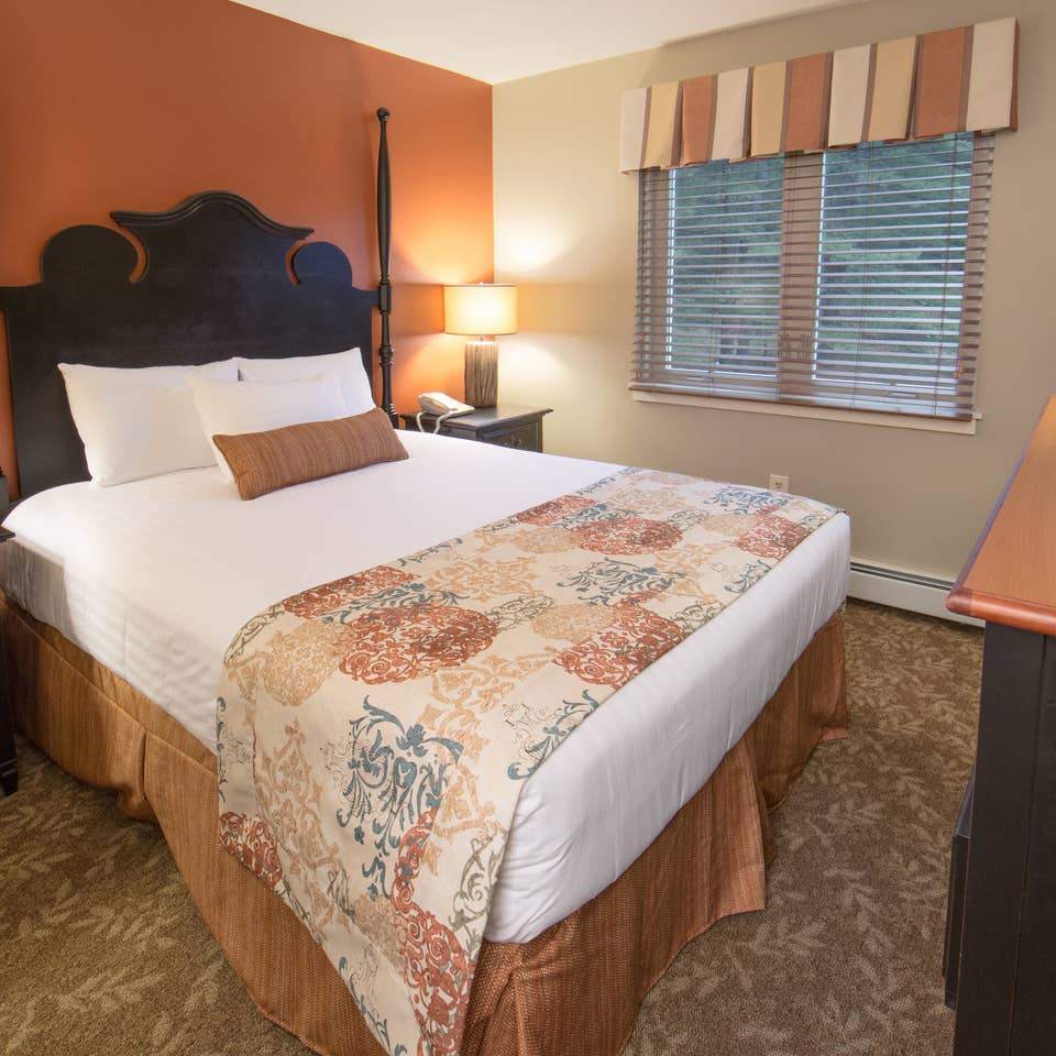 Guest bedroom in a two-bedroom villa at Mount Ascutney Resort in Brownsville, VT