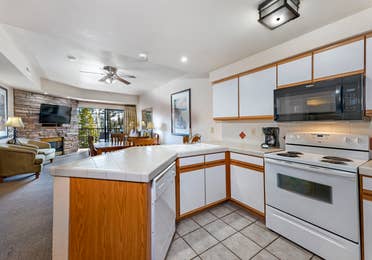 Kitchen in a Ridge Pointe villa at Tahoe Ridge Resort