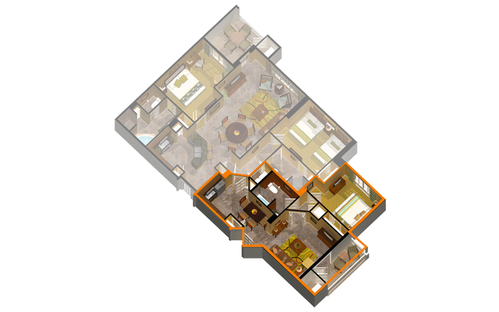 Signature Collection River Island one-bedroom villa floor plan