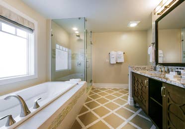 Bathroom in a three-bedroom Signature Collection villa at South Beach Resort