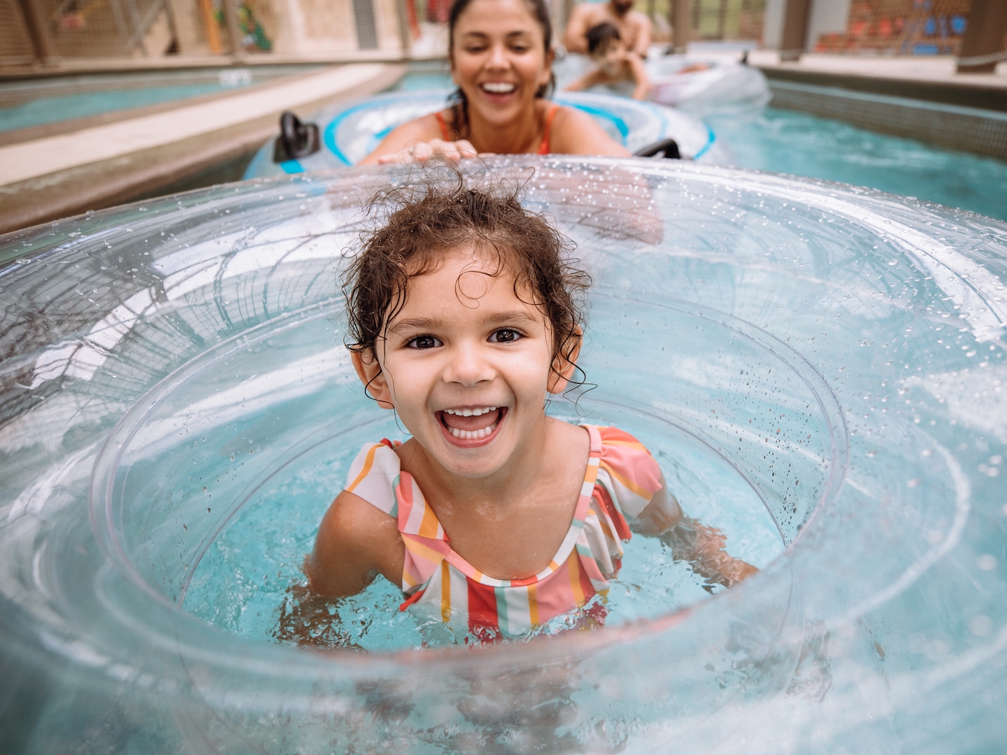 Aerial view of lazy river