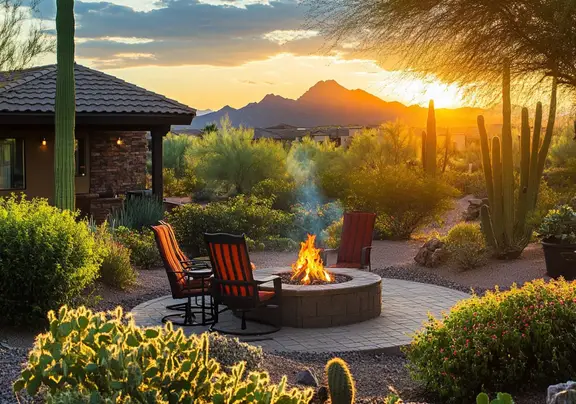 A private bungalow with a fire pit in Scottsdale AZ