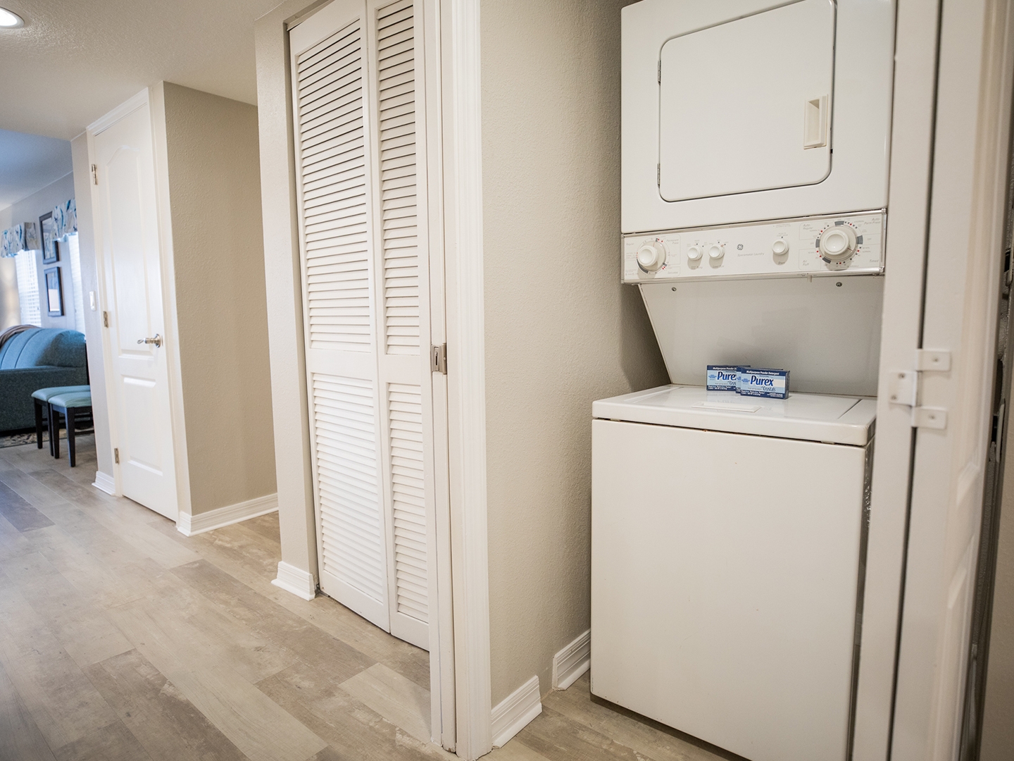 Washer and dryer in a villa at Cape Canaveral Beach Resort.