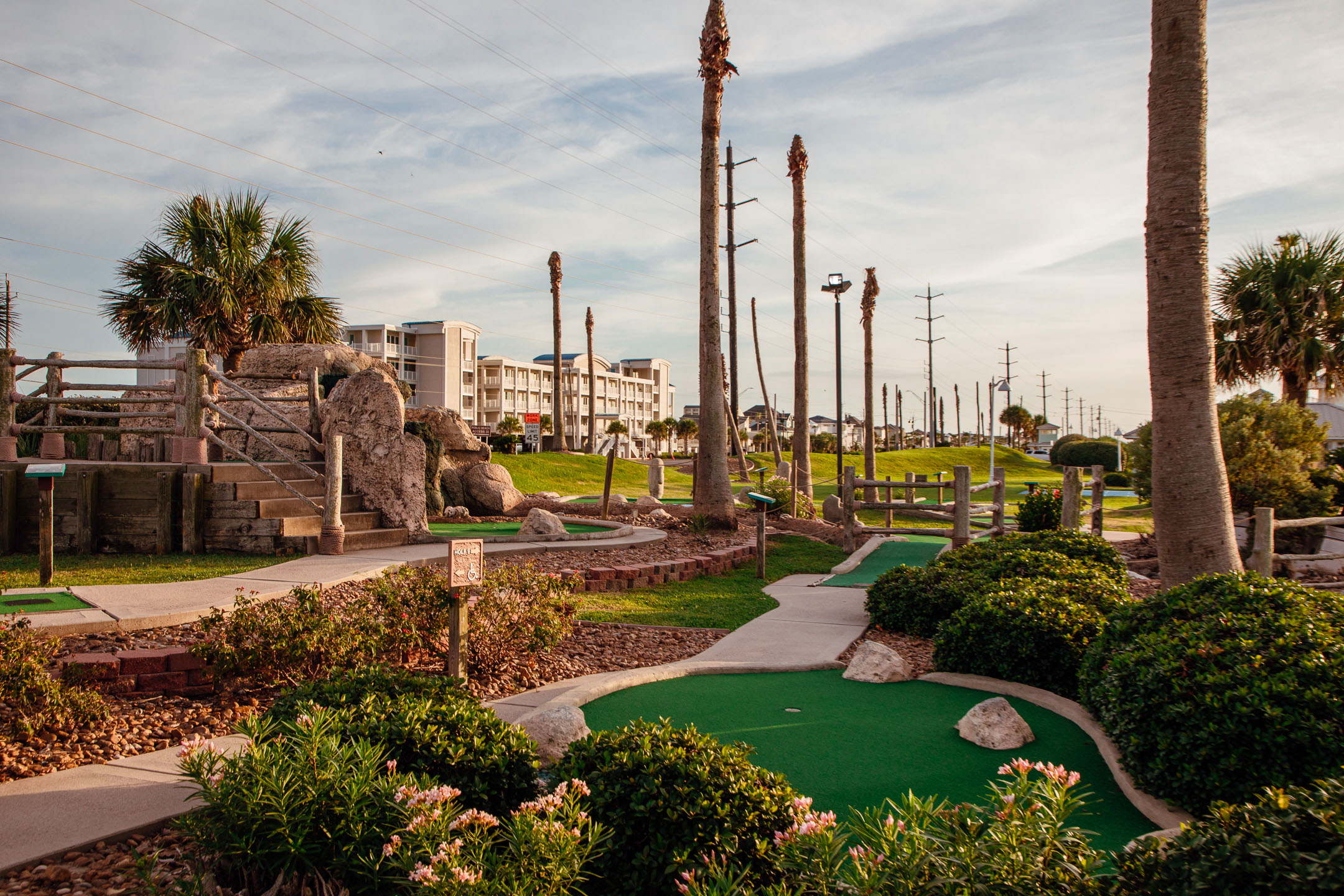 Mini golf course at Galveston Seaside Resort.