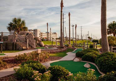 Mini golf course at Galveston Seaside Resort.