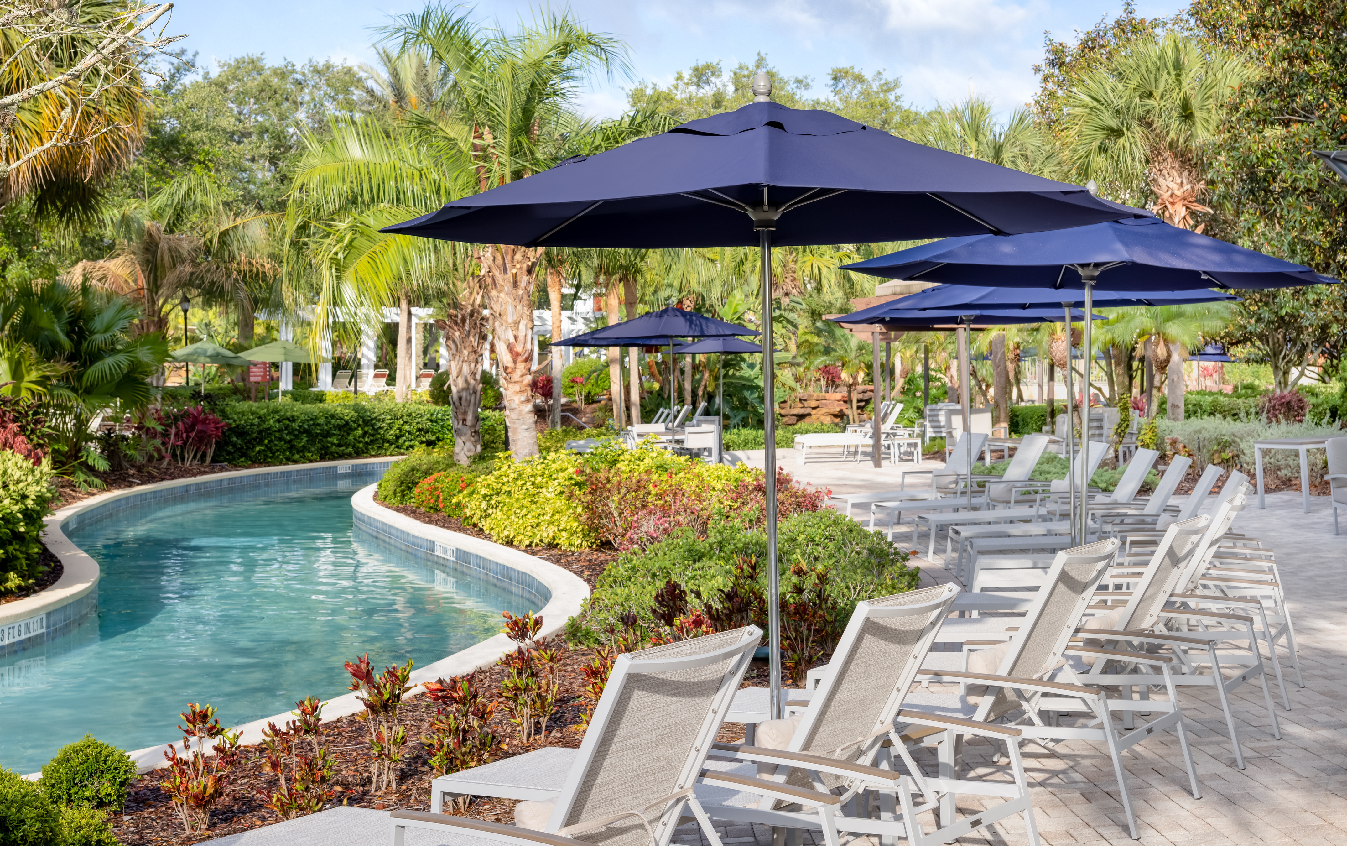 Zero-entry pool in River Island at Orange Lake Resort near Orlando, Florida.