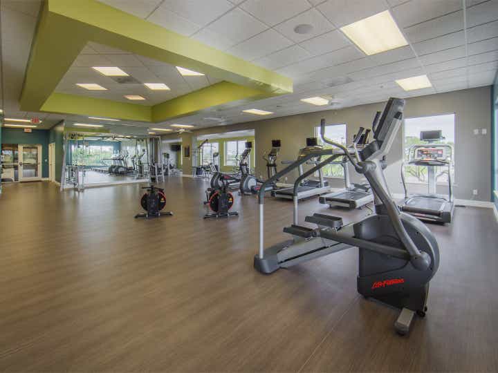 Fitness center with treadmills at Cape Canaveral Beach Resort.