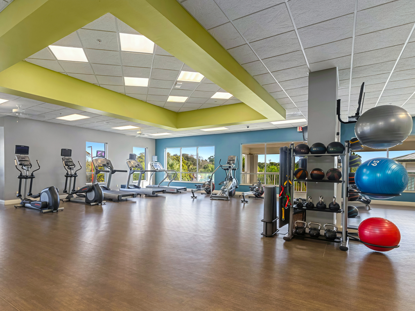 Fitness center with treadmills at Cape Canaveral Beach Resort.