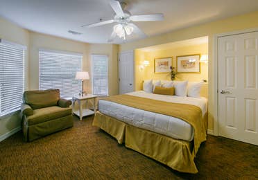 Master bedroom in a villa at Orlando Breeze Resort.