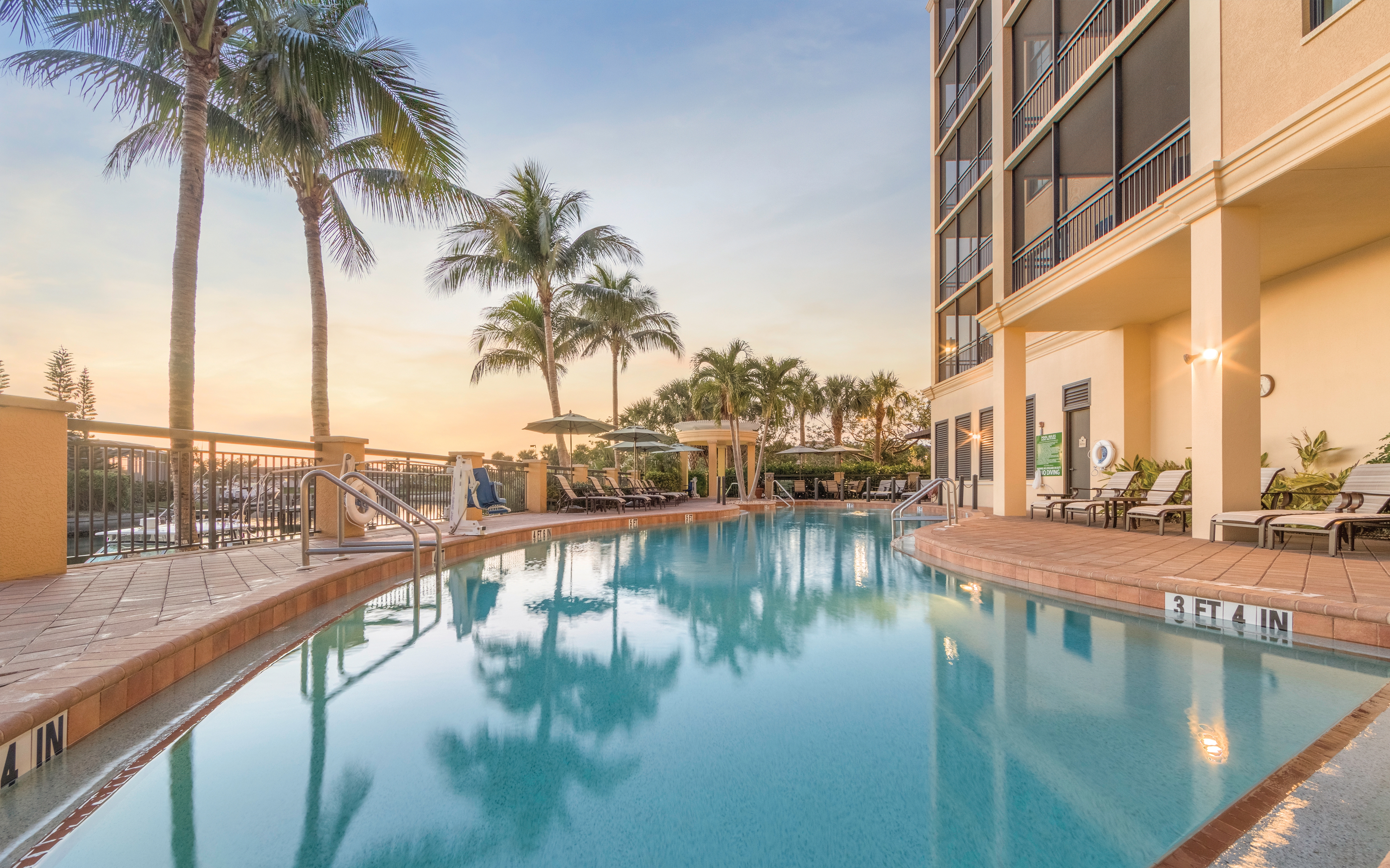 Outdoor pool at Sunset Cove Resort