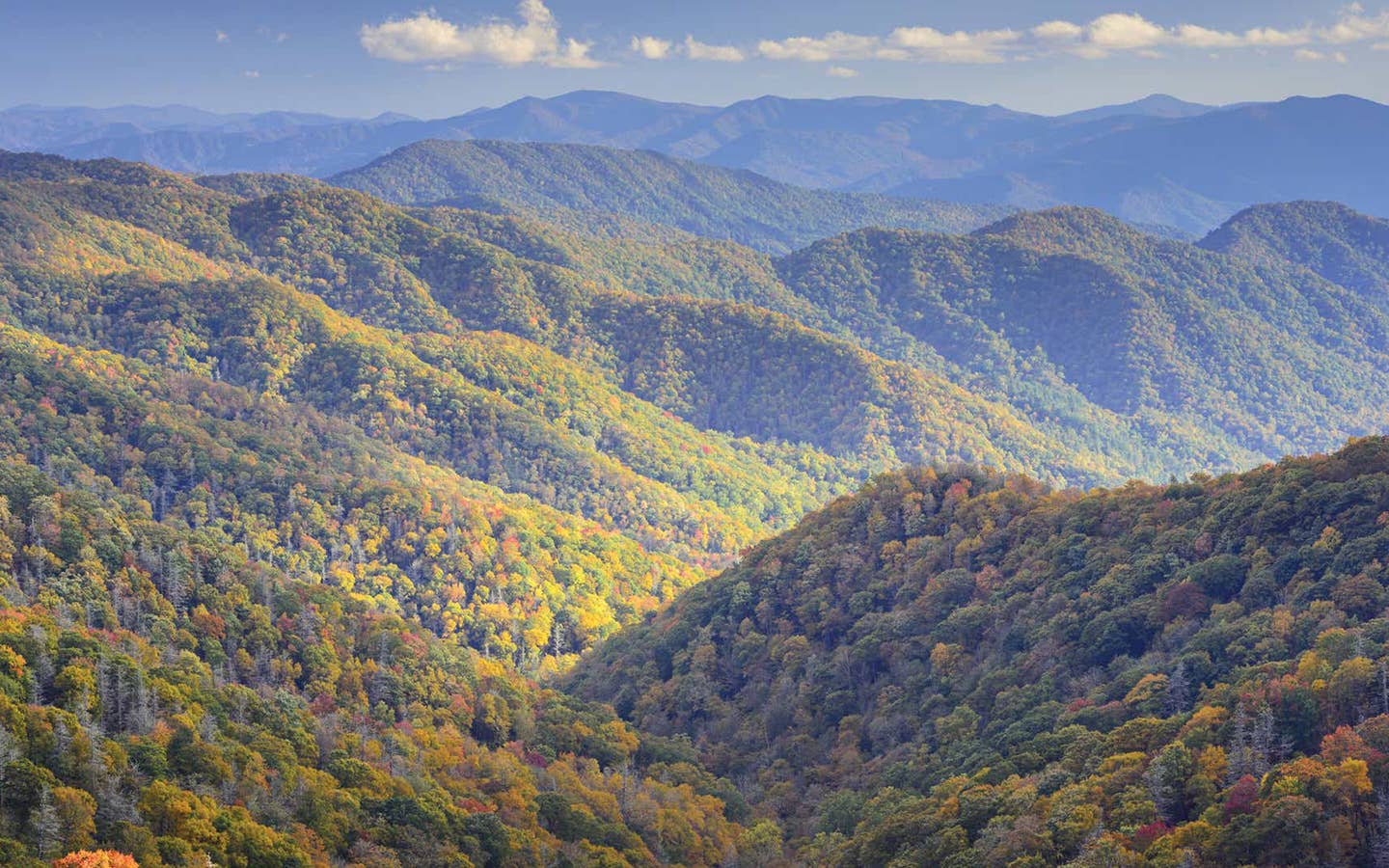 Aerial view of the Smoky Mountains