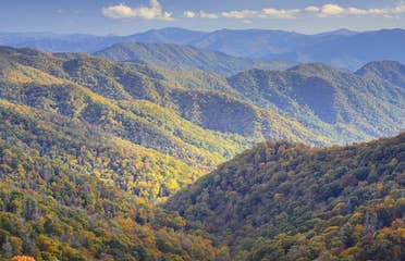 Aerial view of the Smoky Mountains