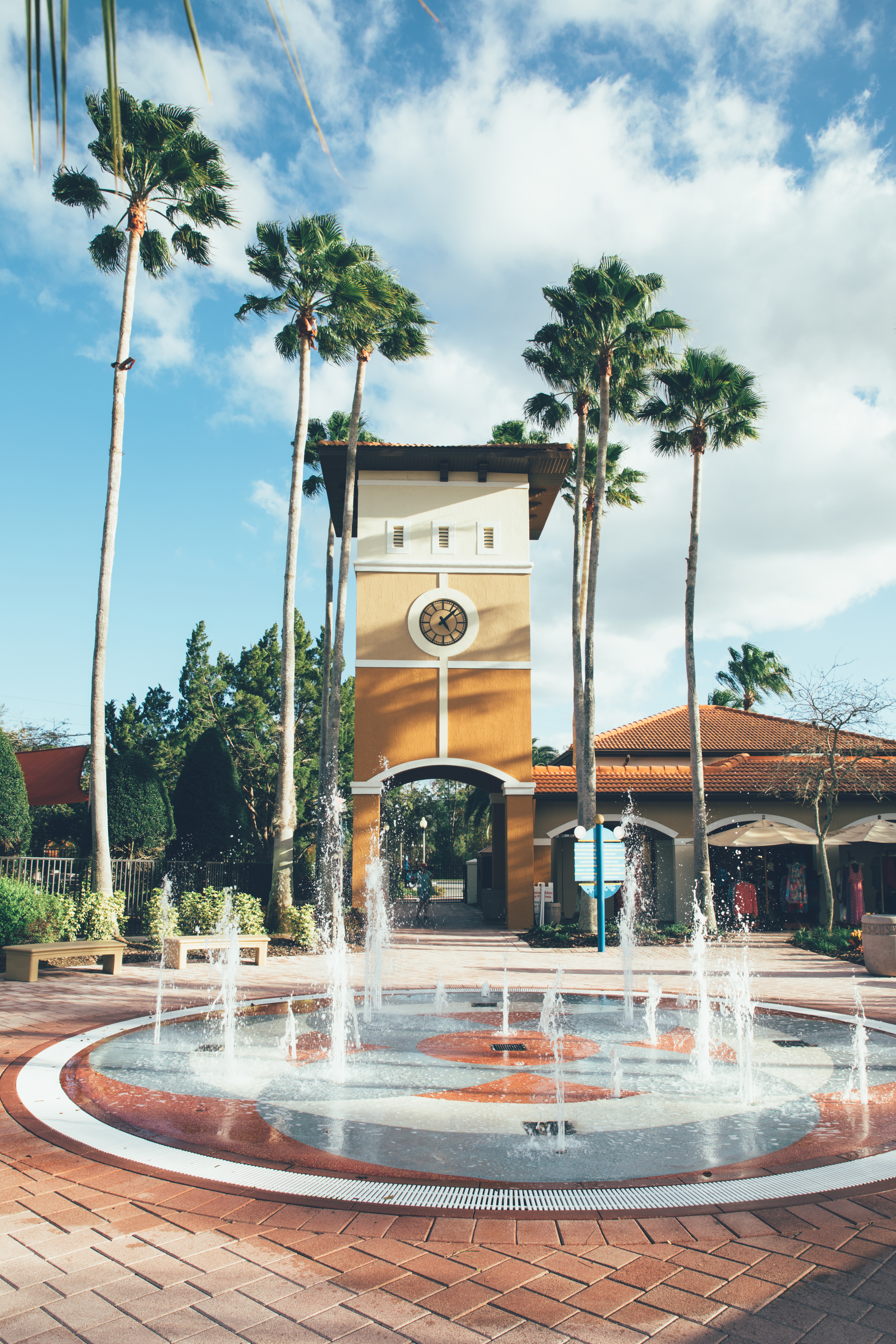 Splash pad in North Village at Orange Lake Resort near Orlando, Florida