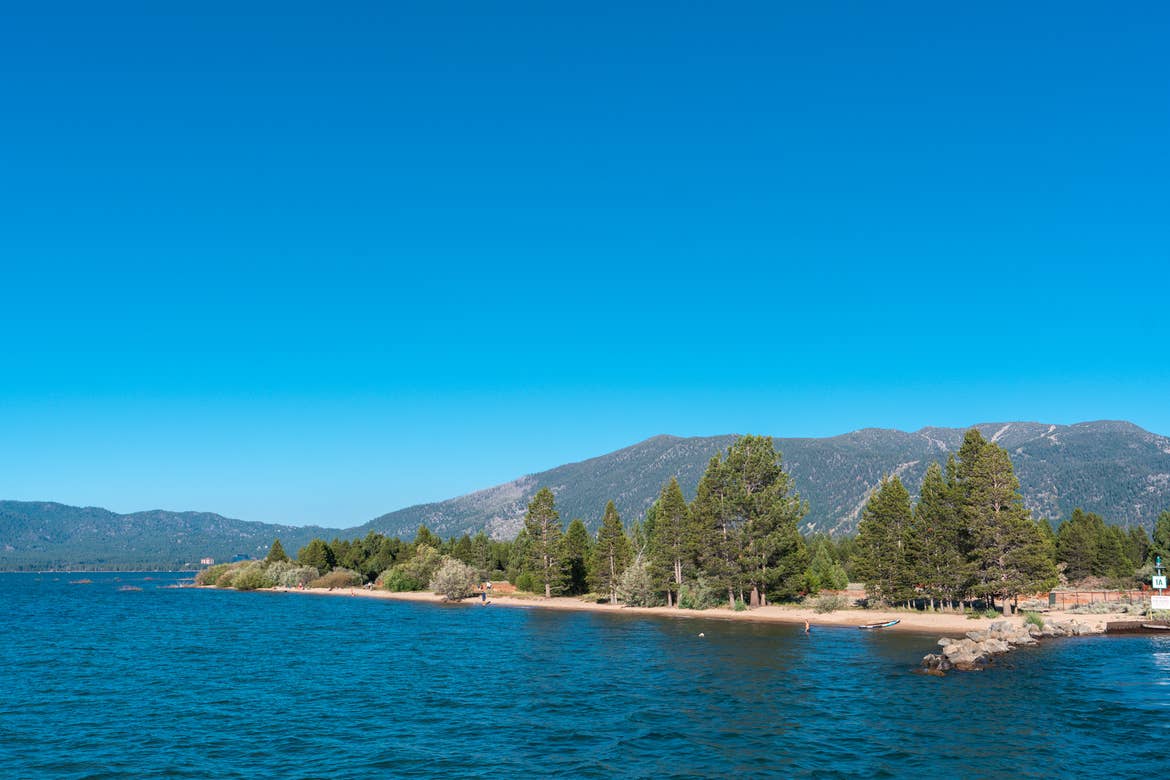 A view of the Lake Tahoe mountains.