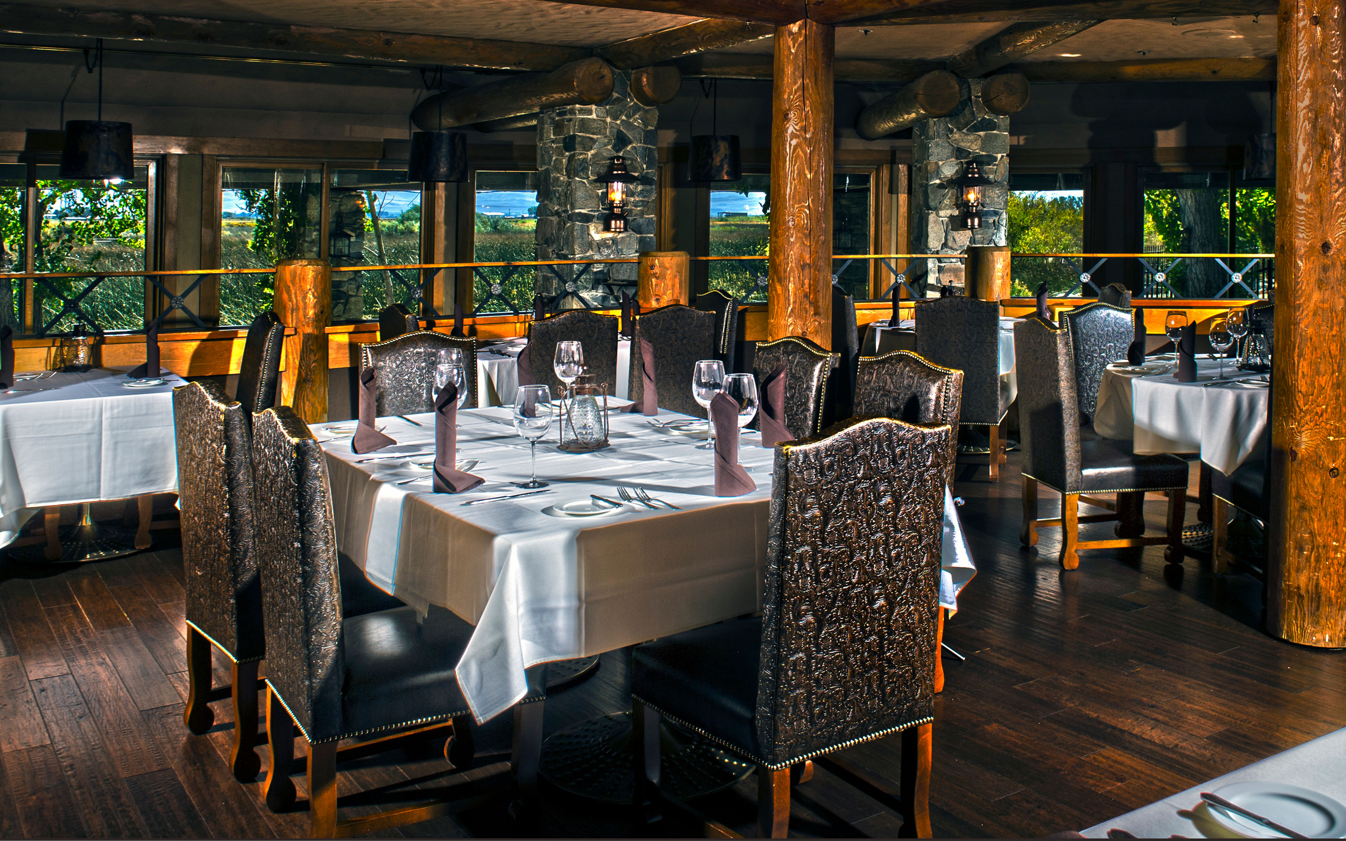 Indoor seating at 1862 Restaurant & Saloon at David Walley's Resort in Genoa, Nevada.