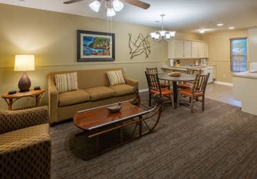 Living room in a two-bedroom villa at Timber Creek Resort