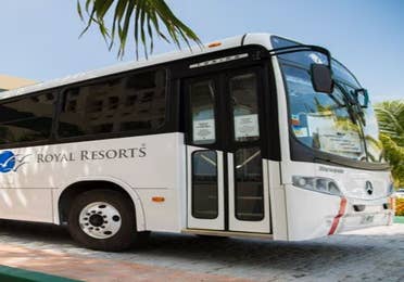 Royal Resorts shuttle bus.
