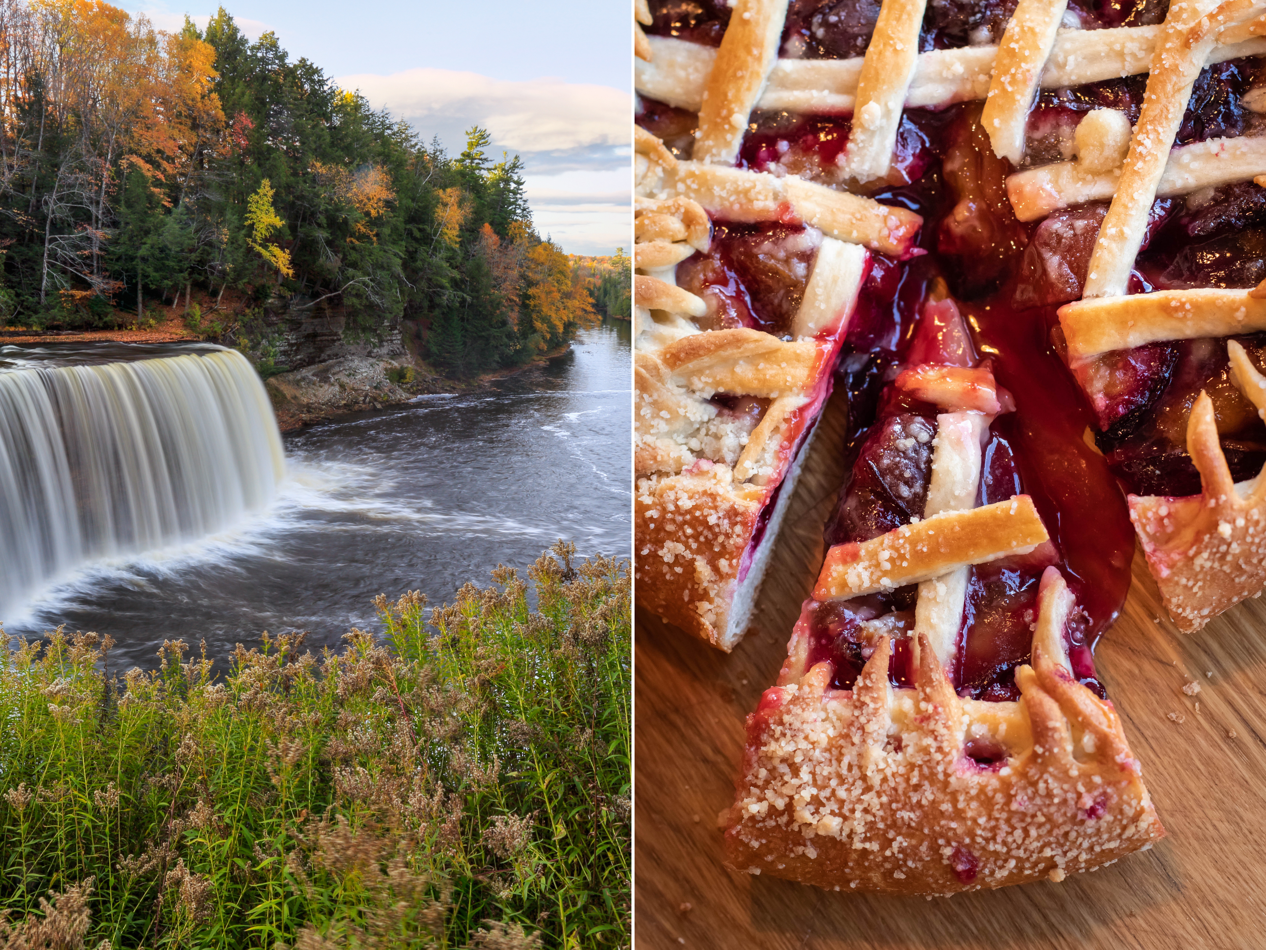 Cherry pie and Tahquamenon Falls