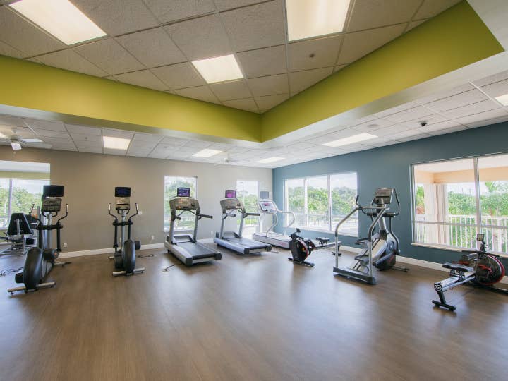 Fitness center at Cape Canaveral Beach Resort in Florida.