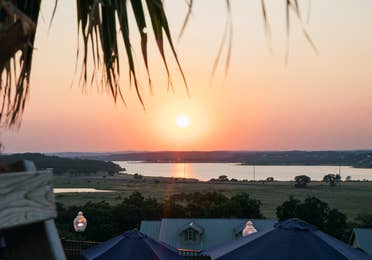 Sunset views at Hill Country Resort in Canyon Lake, Texas.