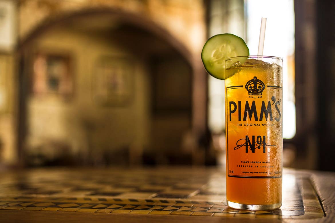 A glass of 'Pimm's Cup' from Napoleon House.