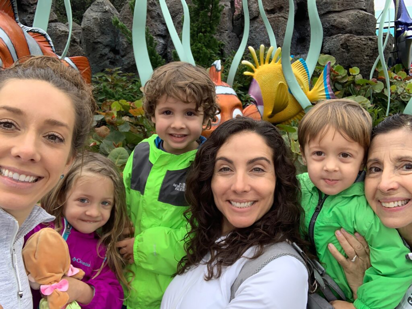 Raff with her family at Epcot