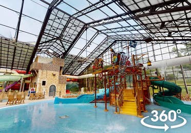 Pirate's Cay Waterpark at Fox River Resort in Sheridan, Illinois.