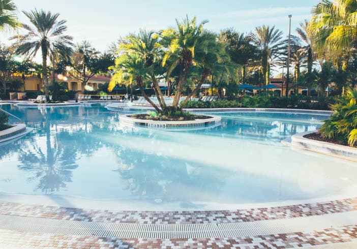 Zero-entry pool in River Island at Orange Lake Resort near Orlando, Florida