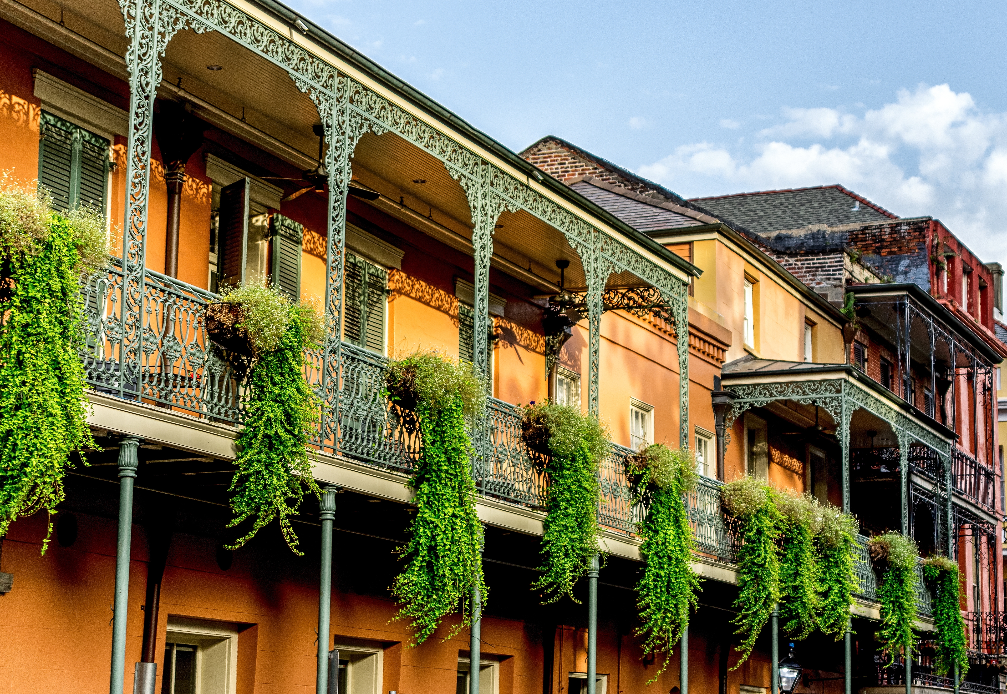 View of the French Quarter Buildings in New Orleans.