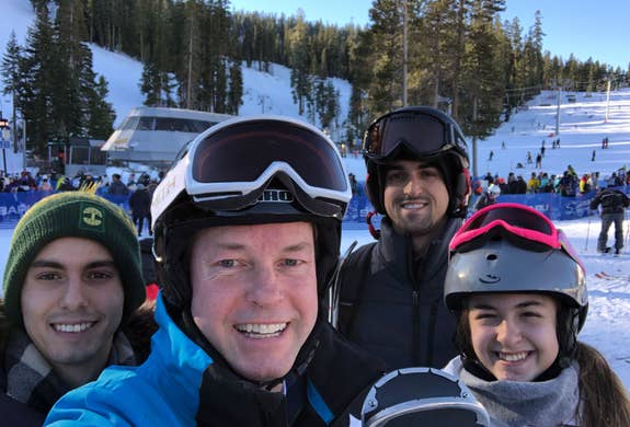Skiing in Tahoe with the family