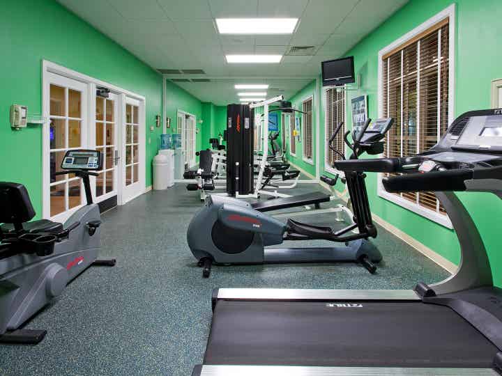 Interior view of the fitness center at South Beach Resort in Myrtle Beach, SC